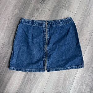 American Eagle Blue Zip Up Mini Skirt 14